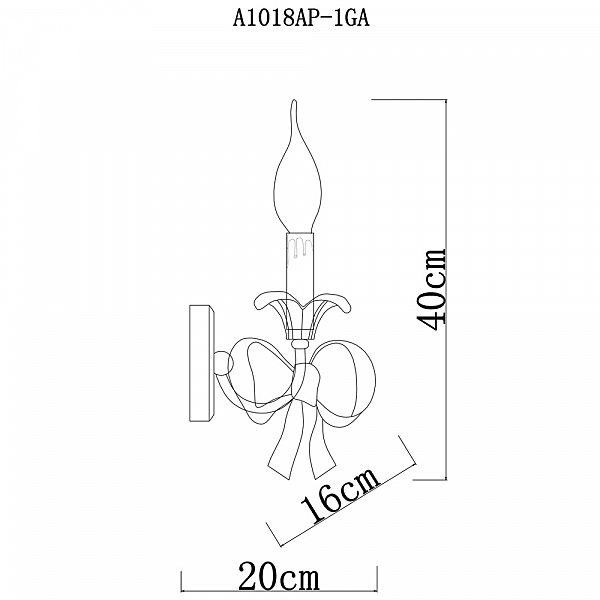 Настенное бра Arte Lamp OLIVIA A1018AP-1GA