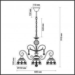 Подвесная люстра Odeon Light MILAGROS 3208/3