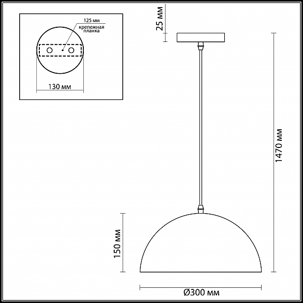 Светильник подвесной Odeon Light Uga 3349/1