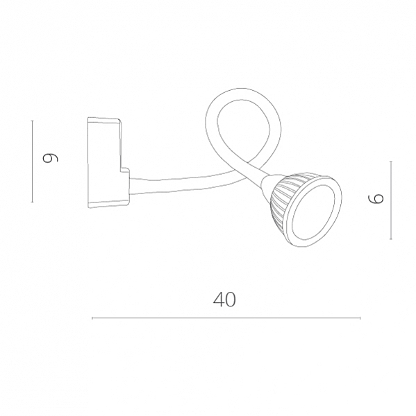 Настенное светодиодное бра Arte Lamp Cercare A4107AP-1BK