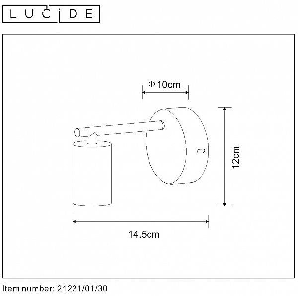 Настенное бра Lucide Leanne 21221/01/30