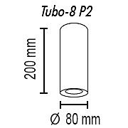Накладной светильник TopDecor Tubo Tubo8 P2 10