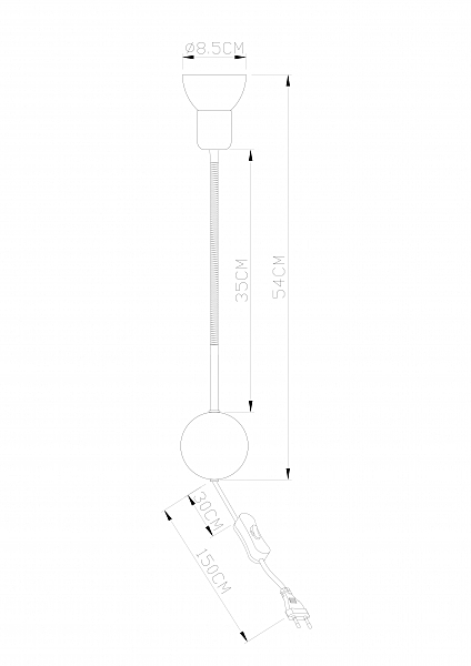 Настенный светильник Arte Lamp Falena A3116AP-1BK