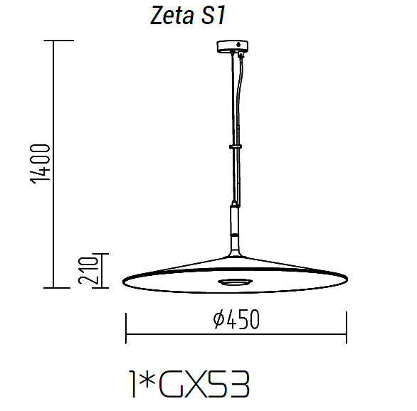Светильник подвесной TopDecor Zeta Zeta S1 10