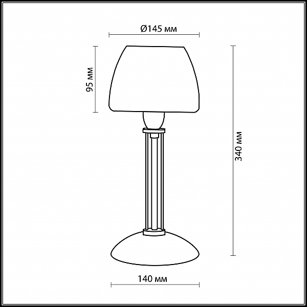 Настольная лампа Odeon Light VESTO 2057/1T