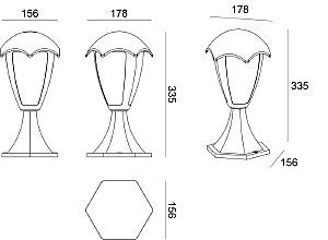 Уличный наземный светильник Arte Lamp Henry A1661FN-1BK