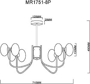 Потолочная люстра MyFar Scott MR1751-8P