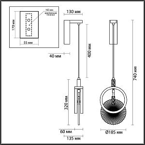 Настенное бра Odeon Light EXCLUSIVE Mercury 5421/17WL