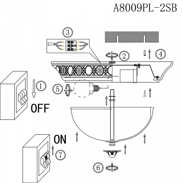 Светильник потолочный Arte Lamp PIATTI A8009PL-2SB