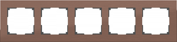 Рамка Werkel WL11-Frame-05 / Рамка на 5 постов (коричневый алюминий)