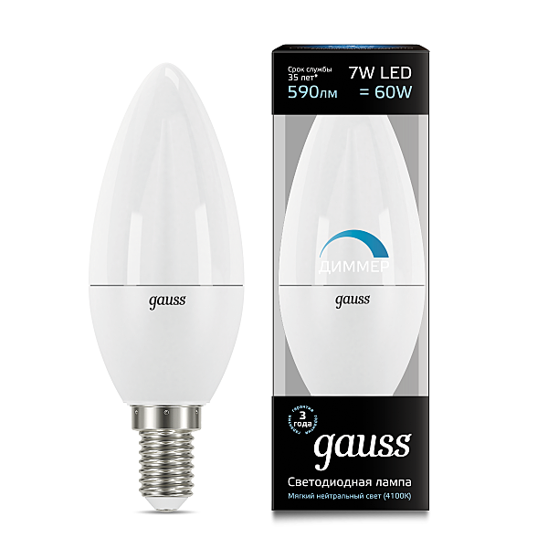 Светодиодная лампа Gauss 103101207-D