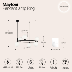 Подвесная люстра Maytoni Ring MOD013PL-06B