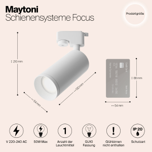 Трековый светильник Maytoni Focus Unity TR004-1-GU10-W