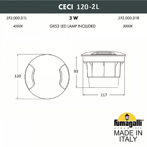 Уличный встраиваемый Fumagalli Ceci 2F2.000.000.LXG1L