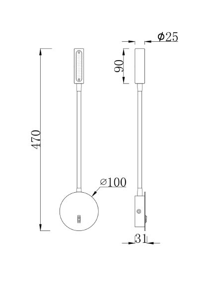 Настенное светодиодное бра Maytoni Stem C035WL-L3CH3K