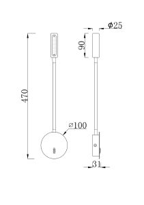 Настенное светодиодное бра Maytoni Stem C035WL-L3CH3K