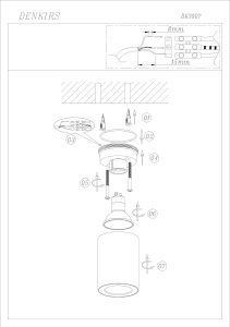 Уличный потолочный светильник Denkirs Dk3007 DK3007-WH