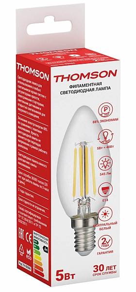 Светодиодная лампа Thomson Filament Candle TH-B2066