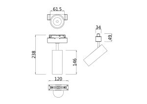 Трековый светильник Maytoni Focus LED Gravity TR019-2-15W3K-W