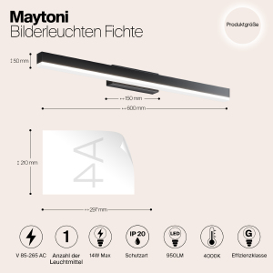 Подсветка зеркал и полок Maytoni Fichte MIR012WL-L14B4K