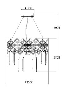 Подвесная люстра Arte Lamp Wezen A1006SP-8CC