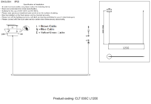 Светильник подвесной Crystal Lux Clt 035 CLT 035C L1200 GO