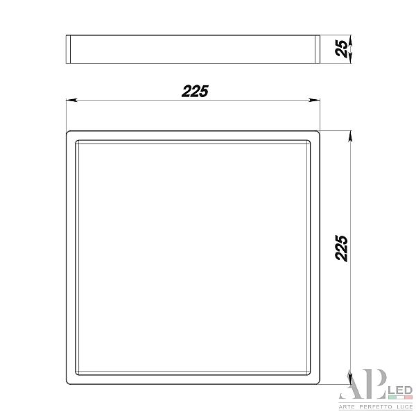 Светильник потолочный APL Led Ingrid 3322.LDF2004M/18W/6K