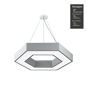 Светильник подвесной ЭРА Hexagon SPO-124-W-40K-051