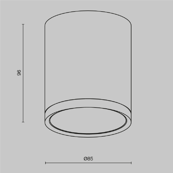 Накладной светильник Maytoni Hoop C086CM-GX53-MRD-B