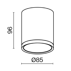 Накладной светильник Maytoni Hoop C086CM-GX53-MRD-B