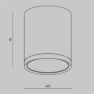 Накладной светильник Maytoni Hoop C086CM-GX53-MRD-B