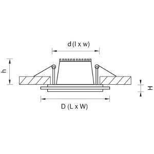 Встраиваемый светильник Elvan 705 VLS-705R-6W-WW-Wh