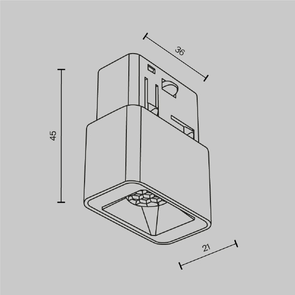 Трековый светильник Maytoni Points S Exility TR100-2-2W4K-S-B