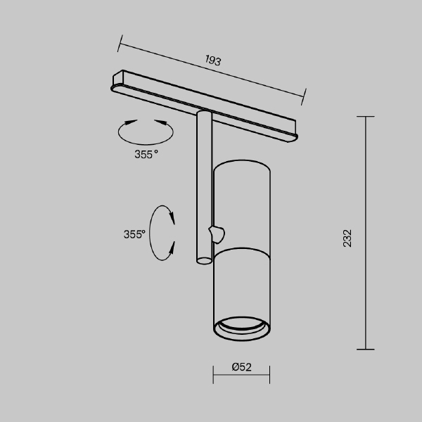 Трековый светильник Maytoni Elti Exility TR005-4-12W-DS-BW