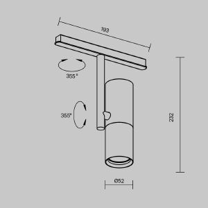 Трековый светильник Maytoni Elti Exility TR005-4-12W-DS-BW