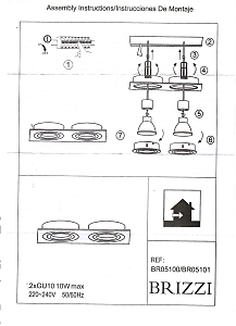 Встраиваемый светильник Brizzi Leos BR05100