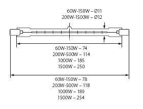 Лампа люминесцентная Kanlux J-1500W 10419