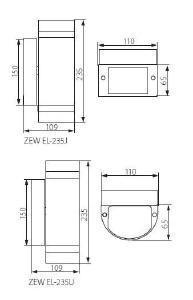 Уличный настенный светильник Kanlux Zew 22442