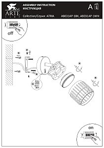 Светильник спот Arte Lamp Atria A8031AP-1BK