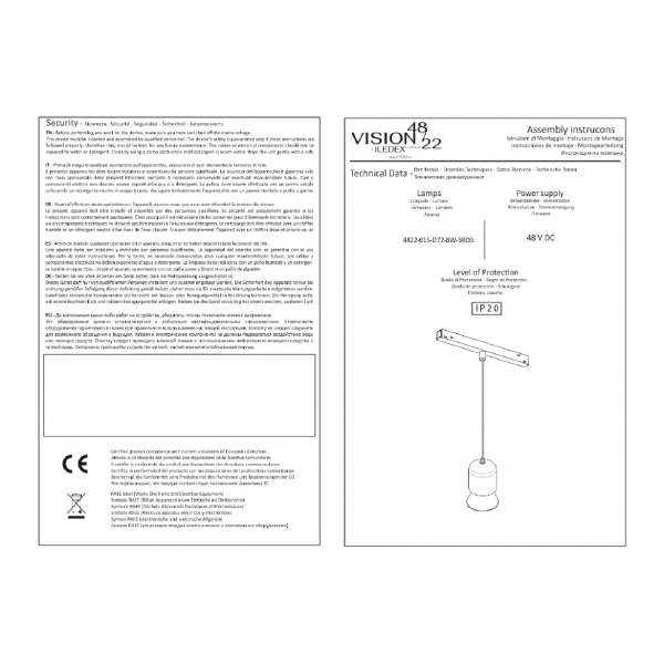 Трековый светильник iLEDEX TECHNICAL VISION48/22 4822-015-D72-8W-38DG-4000K-BK